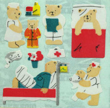 Load image into Gallery viewer, Wholesale - Pack of 12 Paper Stickers - Micro Teddy Hospital