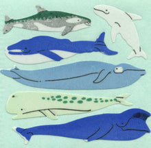 Load image into Gallery viewer, Wholesale - Roll of Paper Stickers - Micro Whales