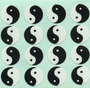 Wholesale - Pack of 12 Paper Stickers - Yin Yang