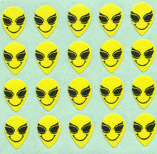 Load image into Gallery viewer, Wholesale - Pack of 12 Paper Stickers - Smiley Alien