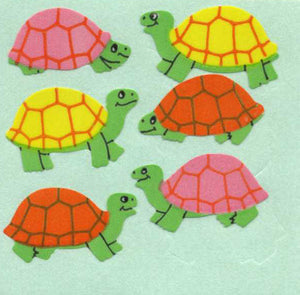 Wholesale - Pack of 12 Paper Stickers - Multicoloured Tortoises