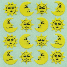 Load image into Gallery viewer, Wholesale - Roll of Paper Stickers - Sun &amp; Moon