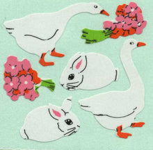 Load image into Gallery viewer, Wholesale - Pack of 12 Paper Stickers - Geese &amp; Bunny