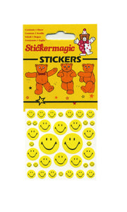 Wholesale - Pack of 12 x Maxi Stickers - Smiley Faces and Aliens