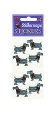 Load image into Gallery viewer, Wholesale - Pack of 12 Prismatic Stickers - White Scotties
