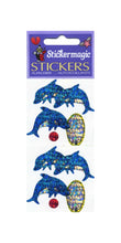 Load image into Gallery viewer, Wholesale - Pack of 12 Prismatic Stickers - Dolphins