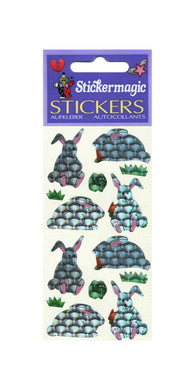 Wholesale - Pack of 12 Prismatic Stickers - Rabbits