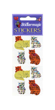 Load image into Gallery viewer, Wholesale - Pack of 12 Prismatic Stickers - Cute Cats