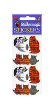 Load image into Gallery viewer, Wholesale - Pack of 12 Prismatic Stickers - Sparkly Cats