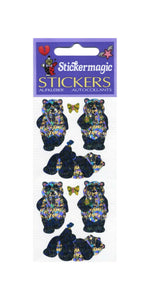 Wholesale - Pack of 12 Prismatic Stickers - Pandas