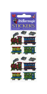 Wholesale - Pack of 12 Prismatic Stickers - Steam Trains