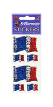 Load image into Gallery viewer, Wholesale - Pack of 12 Prismatic Stickers - French Flags X 3