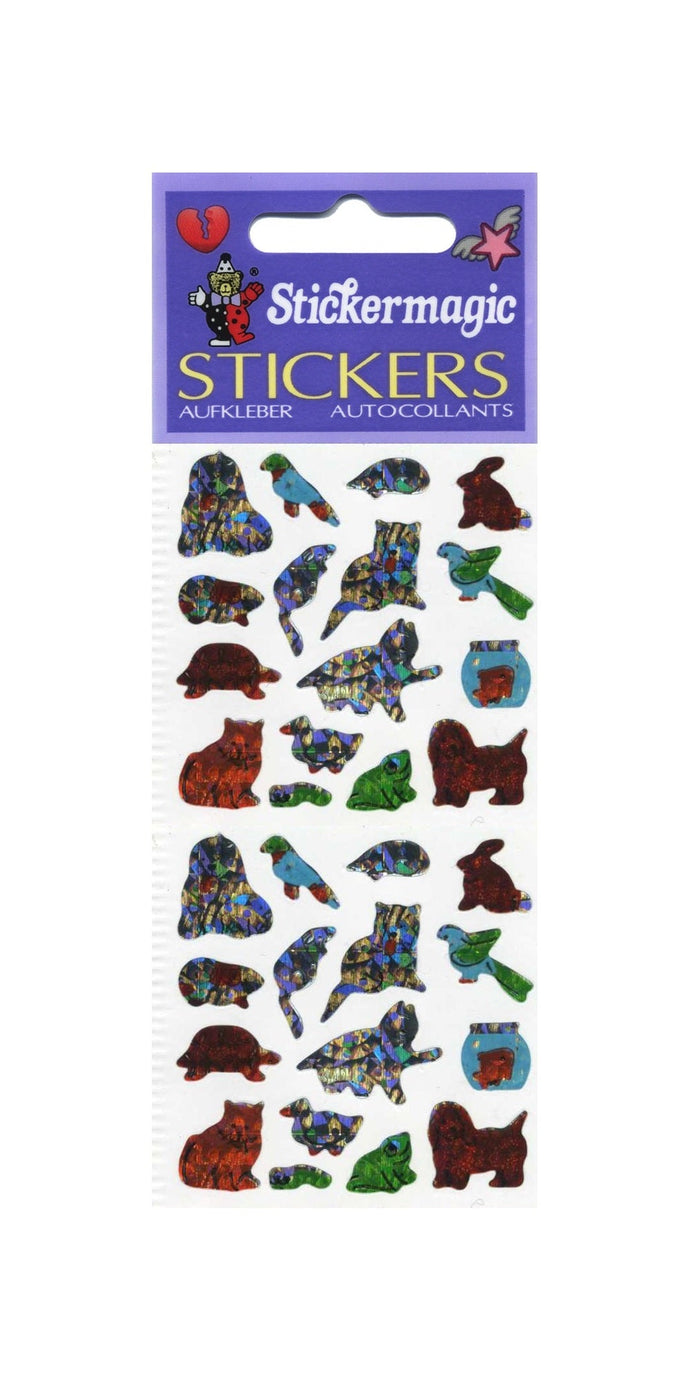 Wholesale - Pack of 12 Prismatic Stickers - Micro Pets