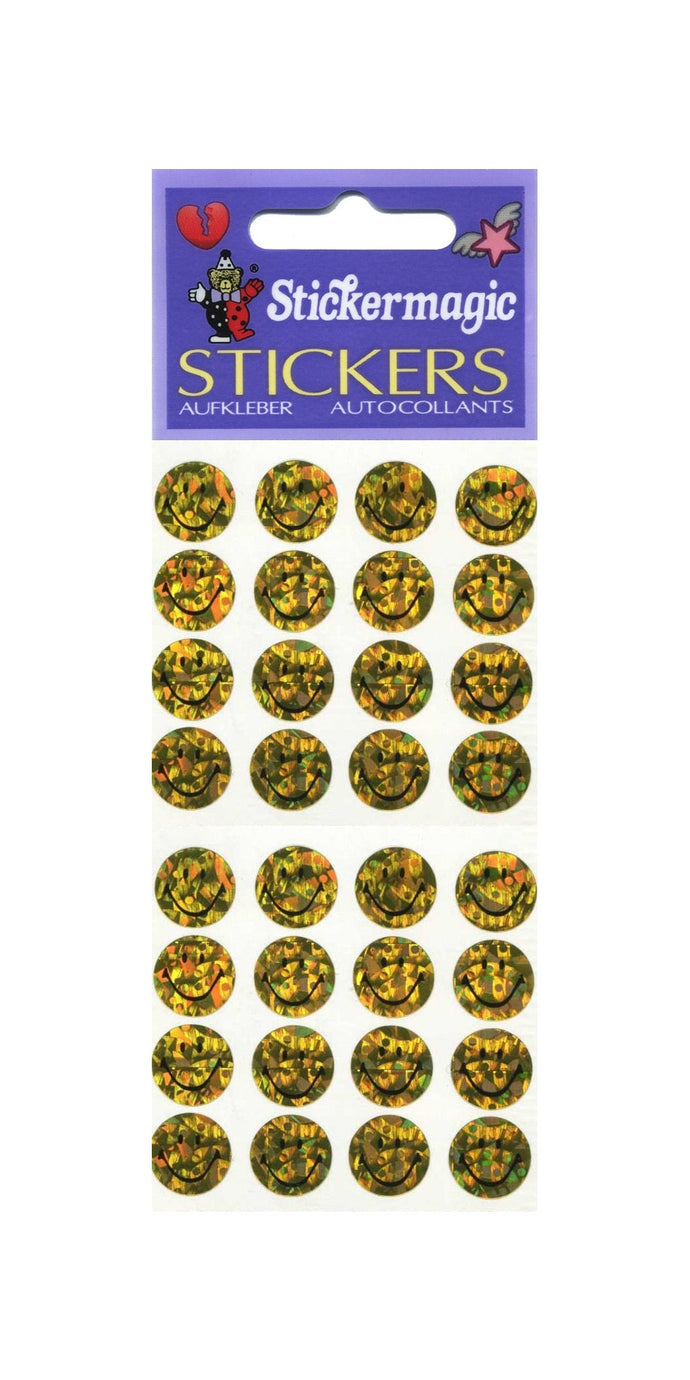 Wholesale - Pack of 12 Prismatic Stickers - Smiley