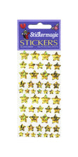 Load image into Gallery viewer, Wholesale - Pack of 12 Prismatic Stickers - Gold Stars