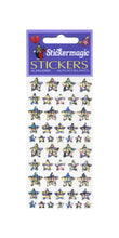 Load image into Gallery viewer, Wholesale - Pack of 12 Prismatic Stickers - Silver Stars