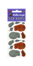 Load image into Gallery viewer, Wholesale - Pack of 12 Prismatic Stickers - Sleepy Cats