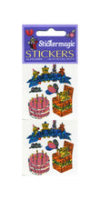 Load image into Gallery viewer, Wholesale - Pack of 12 Prismatic Stickers - Birthday Cake