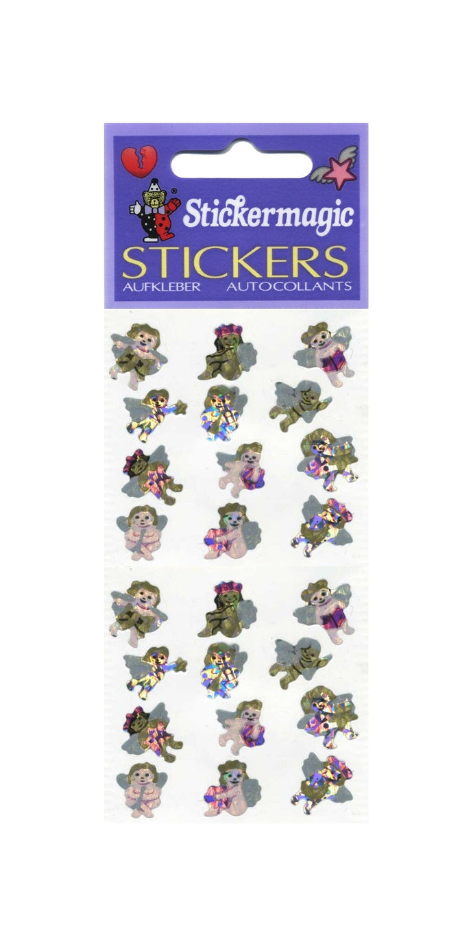 Wholesale - Pack of 12 Prismatic Stickers - Cherub Angels