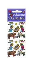 Load image into Gallery viewer, Wholesale - Pack of 12 Prismatic Stickers - Christmas Nativity Scene