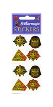 Load image into Gallery viewer, Wholesale - Pack of 12 Prismatic Stickers - Egyptian Smiley Faces