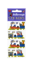 Load image into Gallery viewer, Wholesale - Pack of 12 Prismatic Stickers - Animal Trains