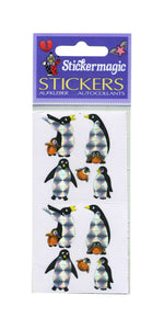 Wholesale - Pack of 12 Prismatic Stickers - Penguin Family