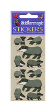 Load image into Gallery viewer, Wholesale - Pack of 12 Furrie Stickers - Badger Family