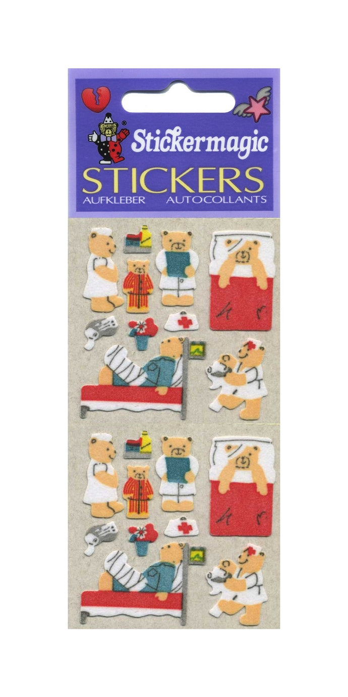 Wholesale - Pack of 12 Furrie Stickers - Micro Teddy Hospital