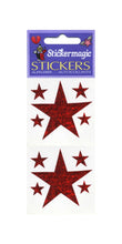 Load image into Gallery viewer, Wholesale - Pack of 12 Prismatic Stickers - 5 Red Stars