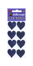 Load image into Gallery viewer, Wholesale - Pack of 12 Prismatic Stickers - 4 Lilac Hearts