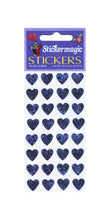 Load image into Gallery viewer, Wholesale - Pack of 12 Prismatic Stickers - Multi Lilac Hearts