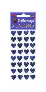 Wholesale - Pack of 12 Prismatic Stickers - Multi Lilac Hearts