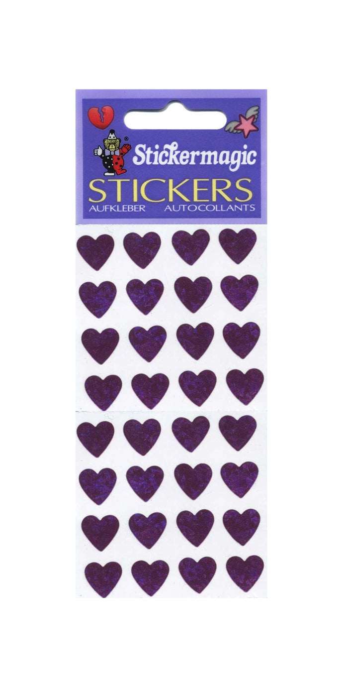 Wholesale - Pack of 12 Prismatic Stickers - Multi Pink Hearts