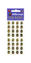 Load image into Gallery viewer, Wholesale - Pack of 12 Prismatic Stickers - Micro Gold Teddies