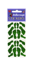 Load image into Gallery viewer, Wholesale - Pack of 12 Prismatic Stickers - Green Feet