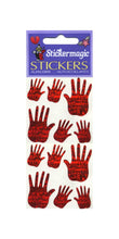 Load image into Gallery viewer, Wholesale - Pack of 12 Prismatic Stickers - Red Hands