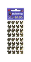 Load image into Gallery viewer, Wholesale - Pack of 12 Prismatic Stickers - Ponies - Gold