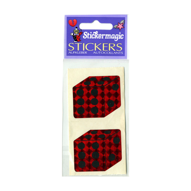 Wholesale - Pack of 12 Prismatic Stickers - Dice