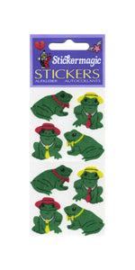 Wholesale - Pack of 12 Silkie Stickers - Frog & Hat