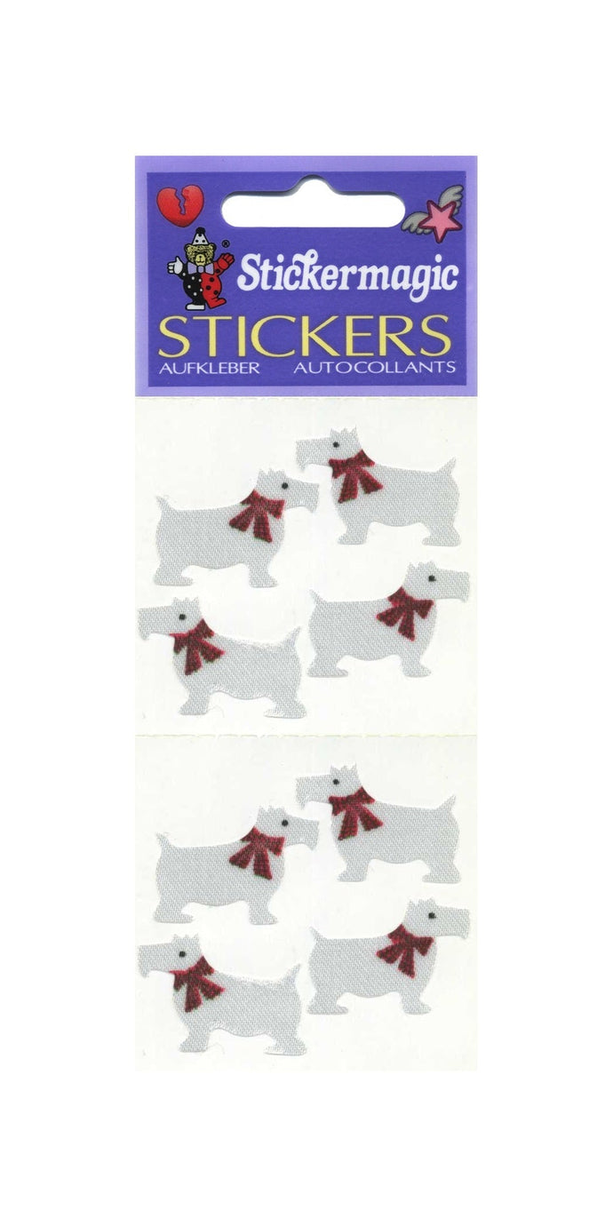Wholesale - Pack of 12 Silkie Stickers - White Scotties