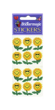 Load image into Gallery viewer, Wholesale - Pack of 12 Silkie Stickers - Smiley Sunflowers