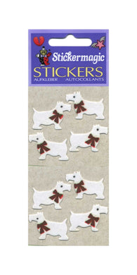 Wholesale - Pack of 12 Furrie Stickers - White Scottie Dogs