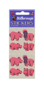 Wholesale - Pack of 12 Furrie Stickers - Hippos