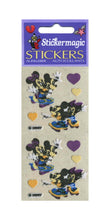 Load image into Gallery viewer, Wholesale - Pack of 12 Furrie Stickers - Mickey and Minnie on Skateboards