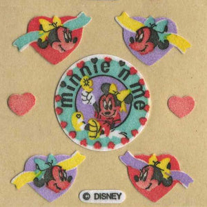 Wholesale - Pack of 12 Furrie Stickers - Minnie Mouse with Hearts