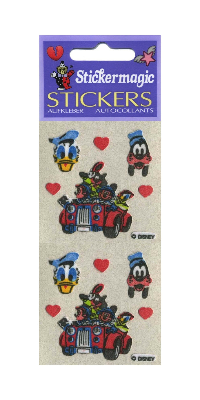 Wholesale - Pack of 12 Furrie Stickers - Mickey and Friends in Car