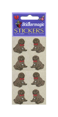 Wholesale - Pack of 12 Furrie Stickers - Puppies Sitting