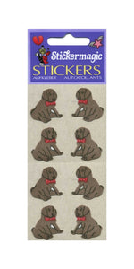 Wholesale - Pack of 12 Furrie Stickers - Puppies Sitting