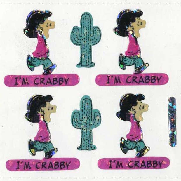 Wholesale - Roll of Prismatic Stickers - Lucy I'm Crabby